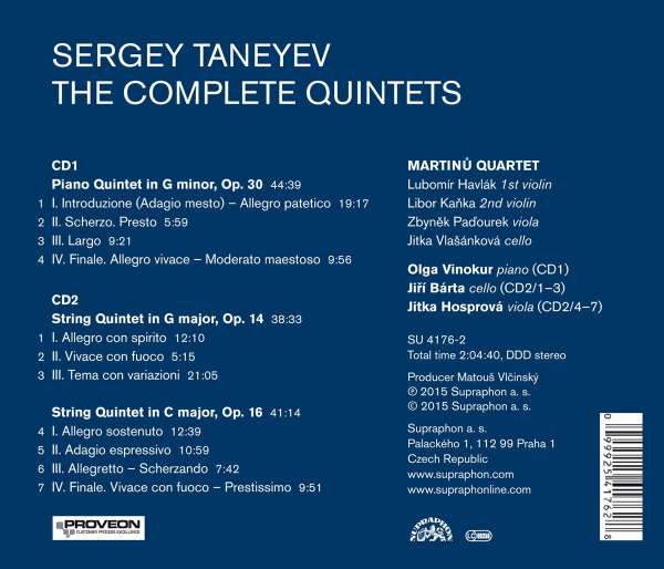 Taneyew: The complete Quintets - slide-1