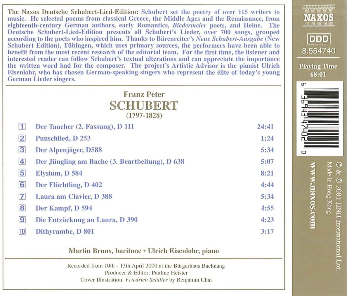 SCHUBERT: Schiller-Lieder vol. 1 - slide-1