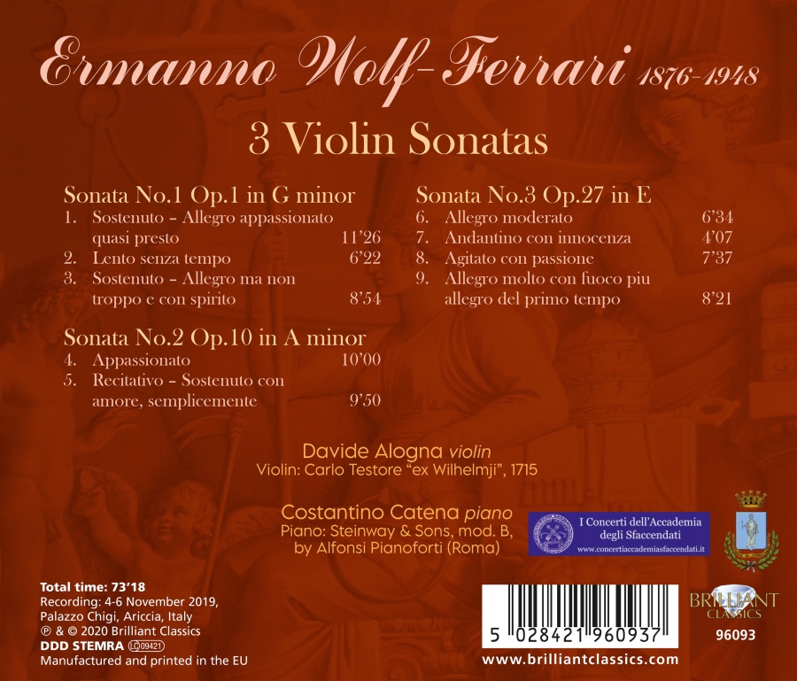 Wolf-Ferrari: 3 Violin Sonatas - slide-1
