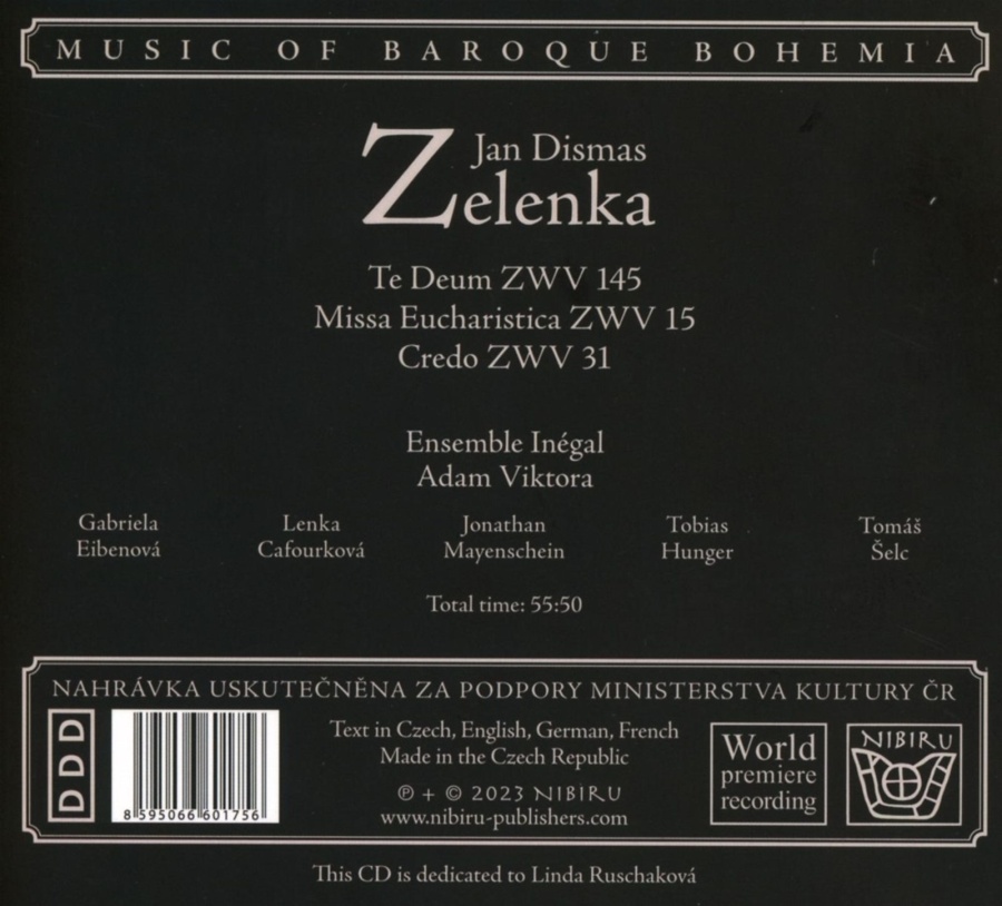 Zelenka: Te Deum; Missa Eucharistica; Credo - slide-1