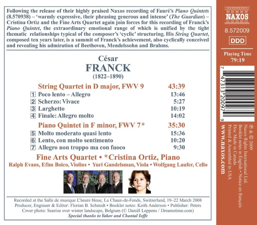 Franck: String Quartet, Piano Quintet - slide-1