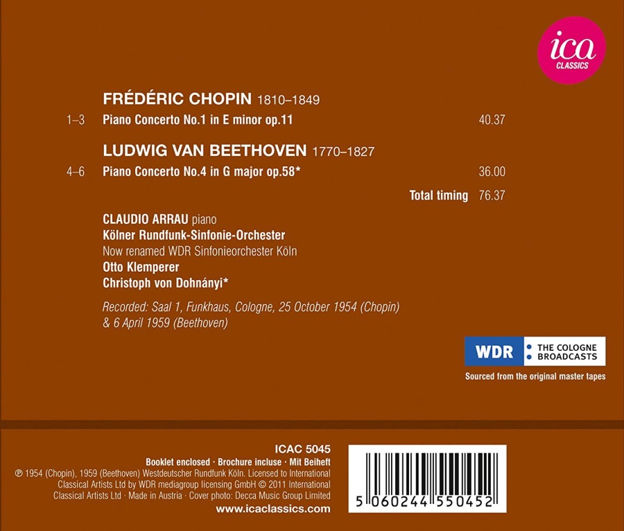 Chopin: Piano Concerto No. 1, Beethoven: Piano Concerto No. 4 - slide-1