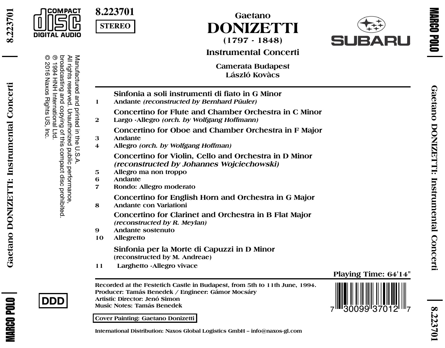 DONIZETTI: Instrumental Concertos - slide-1