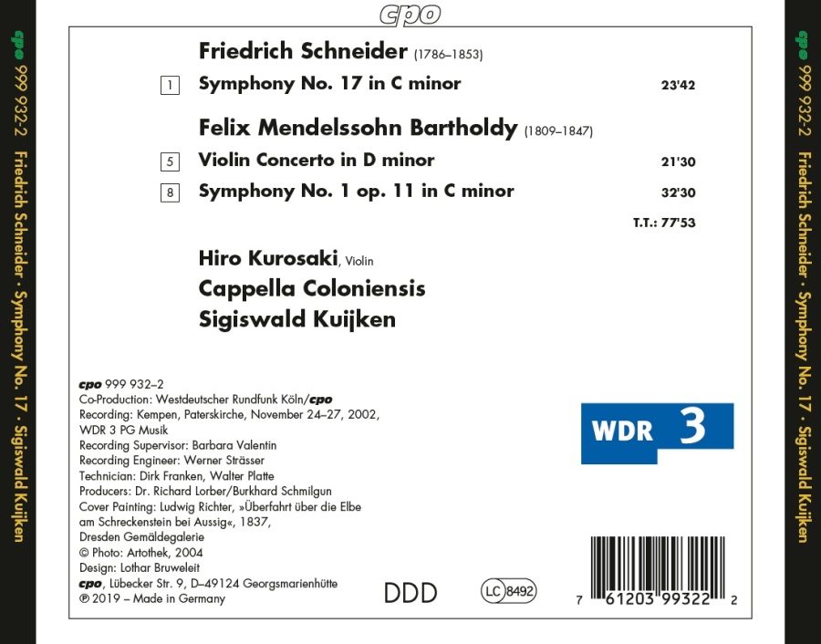 Schneider: Symphony No. 17 / Mendelssohn: Violin Concerto - slide-1
