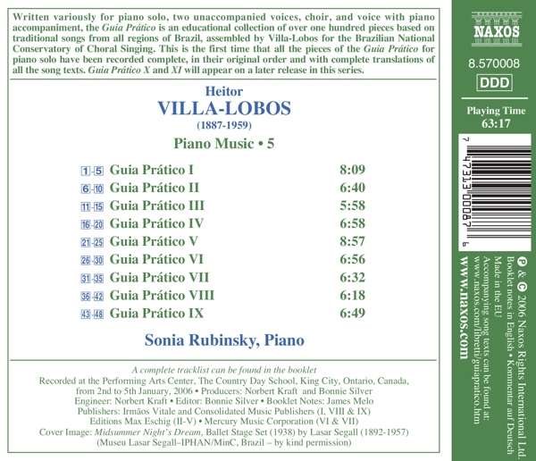VILLA-LOBOS: Piano music vol. 5 - slide-1