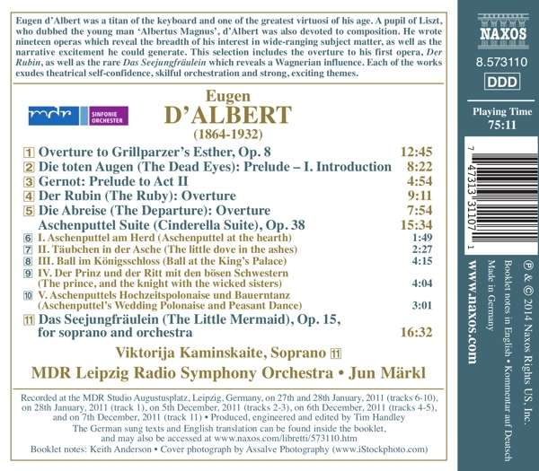 D'Albert: Orchestral works • 2 -Aschenputtel (Cinderella) Suite; Das Seejungfräulein; Overtures - slide-1