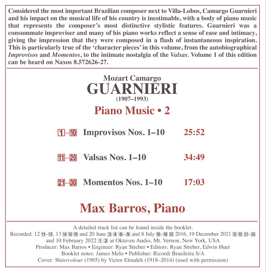 Guarnieri: Piano Music Vol. 2 - slide-1
