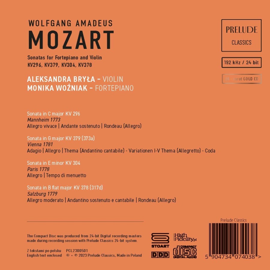 Mozart: Sonatas for Fortepiano and Violin - slide-1
