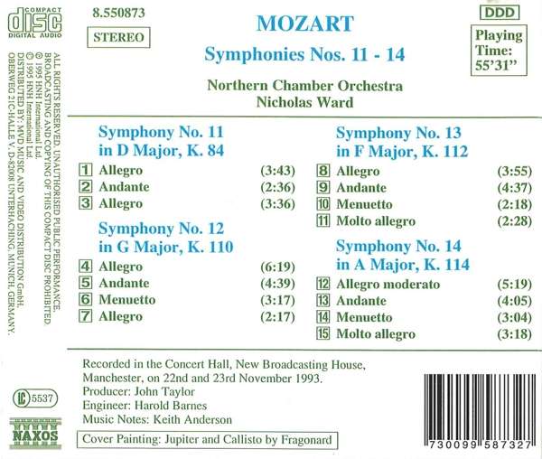 Mozart: Symphonies 11-14 - slide-1
