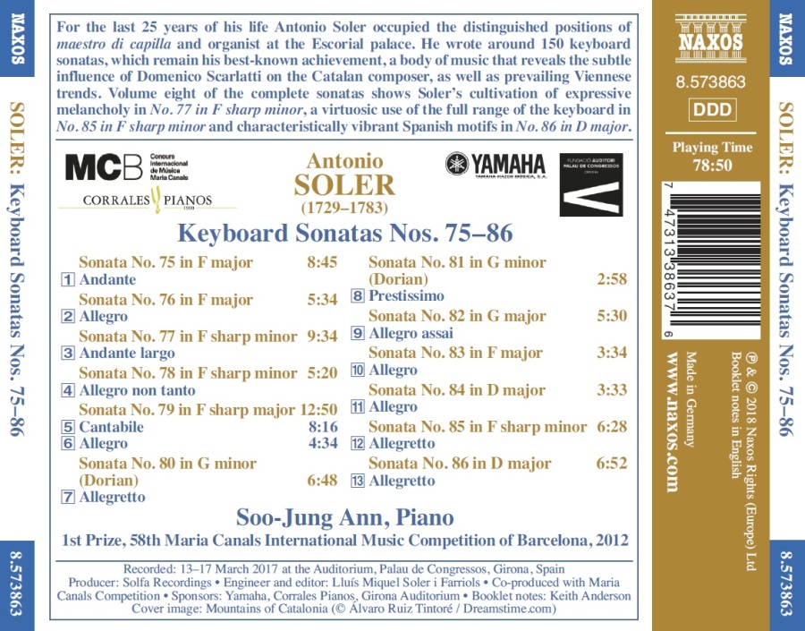 Soler: Keyboard Sonatas Nos. 75 - 86 - slide-1
