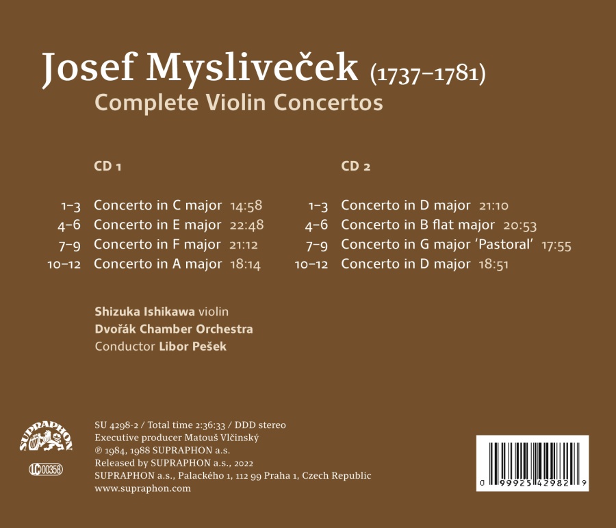 Mysliveček: Complete Violin Concertos - slide-1