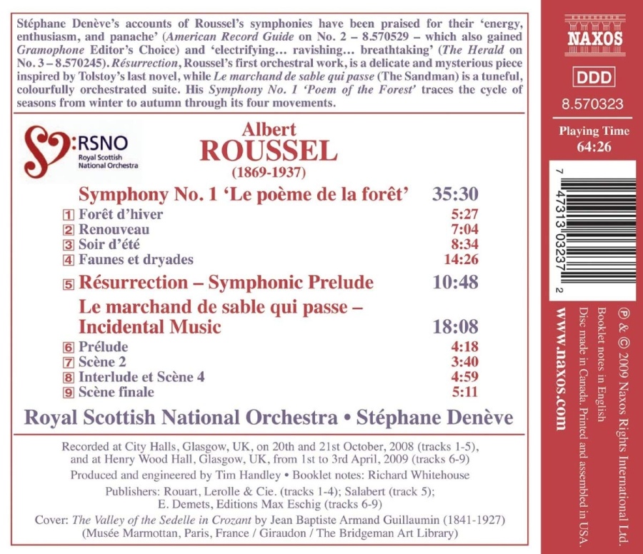ROUSSELl: Symphony No. 1, Résurrection - Symphonic Prelude, Le marchand de sable qui passe - slide-1