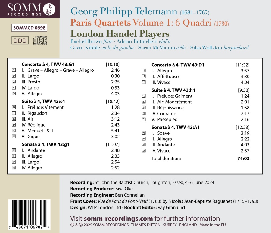 Telemann: Paris Quartets Vol. 1 - slide-1