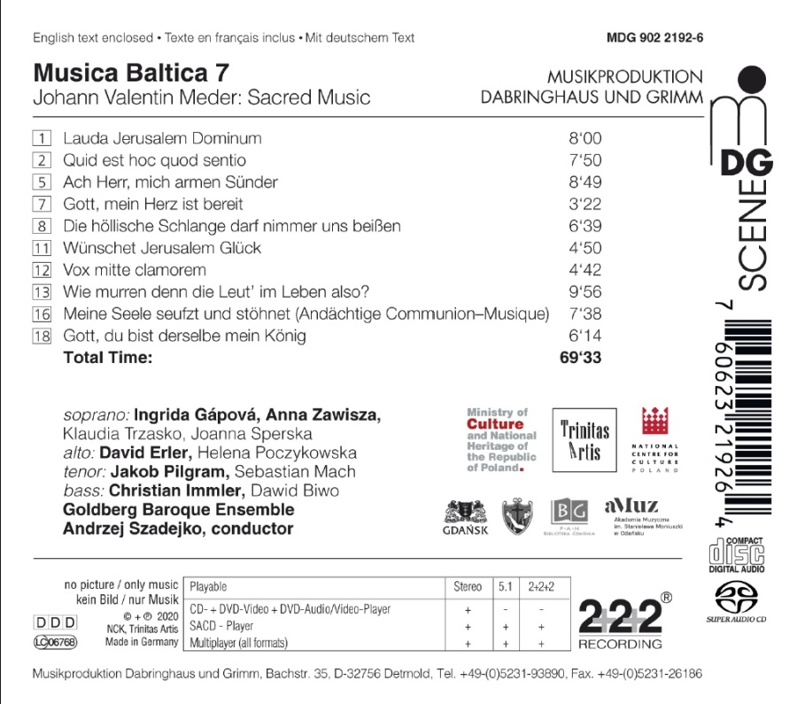 Meder: Sacred Music - Musica Baltica Vol. 7 - slide-1