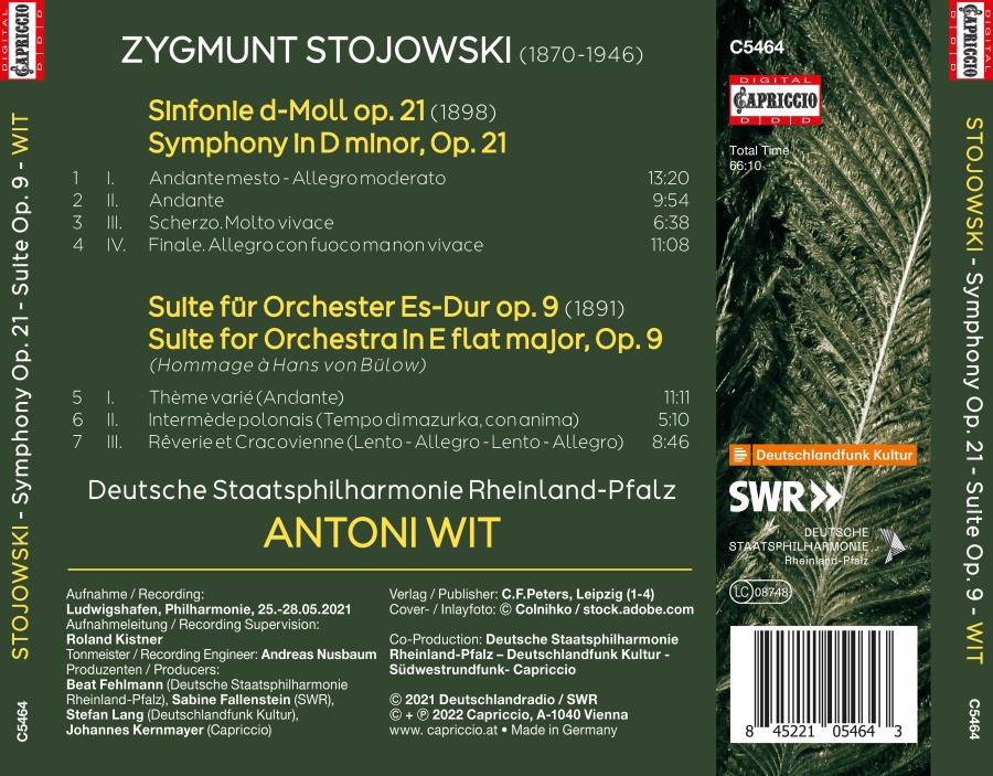 Stojowski: Symphony Op. 21; Suite for Orchestra Op. 9 - slide-1