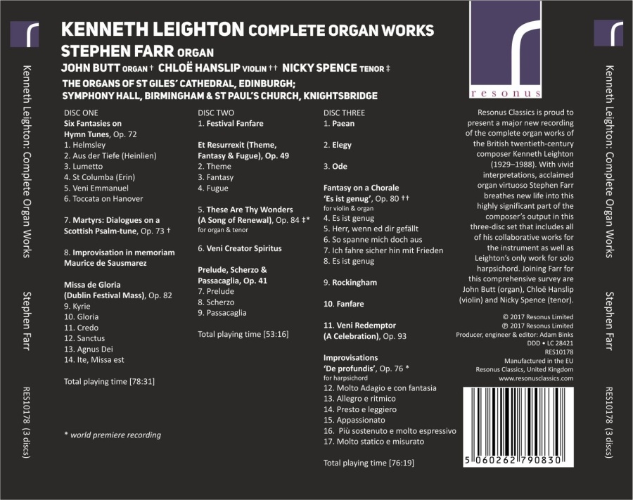 Leighton: Complete Organ Works - slide-1
