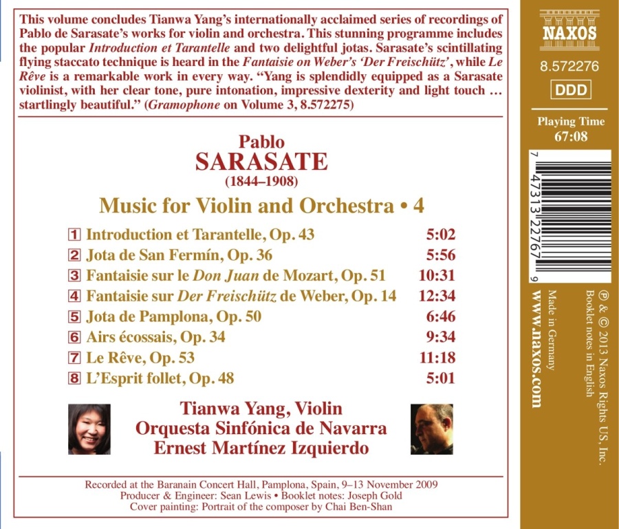 Sarasate: Music for Violin and Orchestra Vol. 4 - slide-1