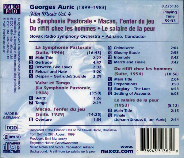 Georges Auric – The Classic Film Music Of Georges Auric - slide-1