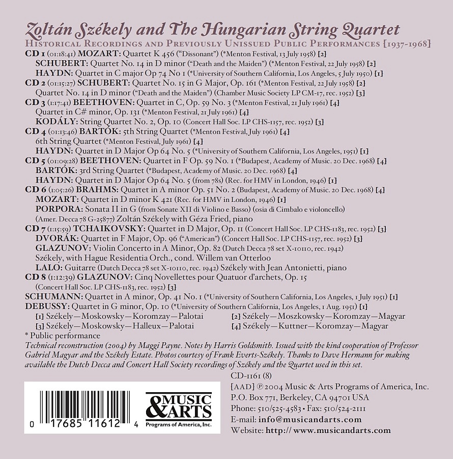 Hungarian String Quartet - Historical Recordings - slide-1