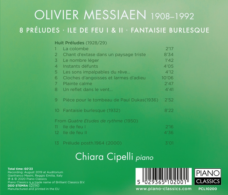 Messiaen: 8 Preludes; Ile de feu I & II; Fantasie Burlesque - slide-1