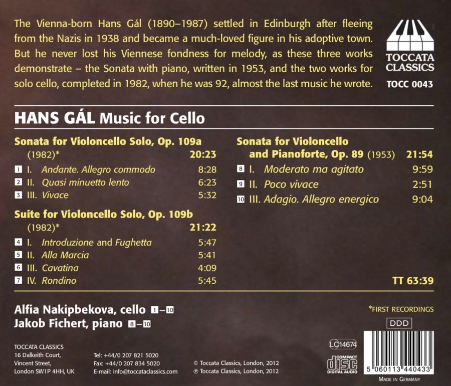 Gal: Music for Cello - slide-1