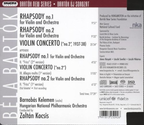 Bartok: Violin Concerto, Rhapsodies ... - slide-1