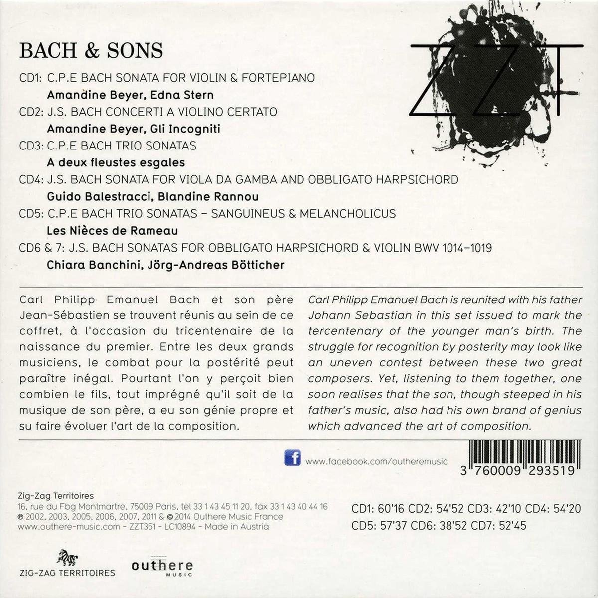 Bach & Sons - Concertos; Violin Sonatas; Sonatas for viola da gamba; Trio Sonatas - slide-1