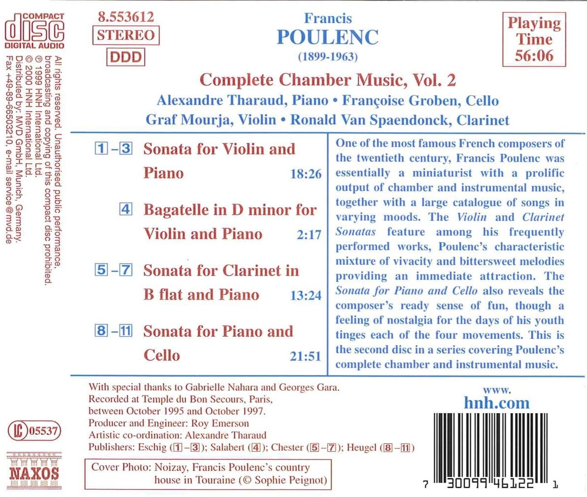 POULENC: Complete Chamber Music, Vol. 2 - slide-1