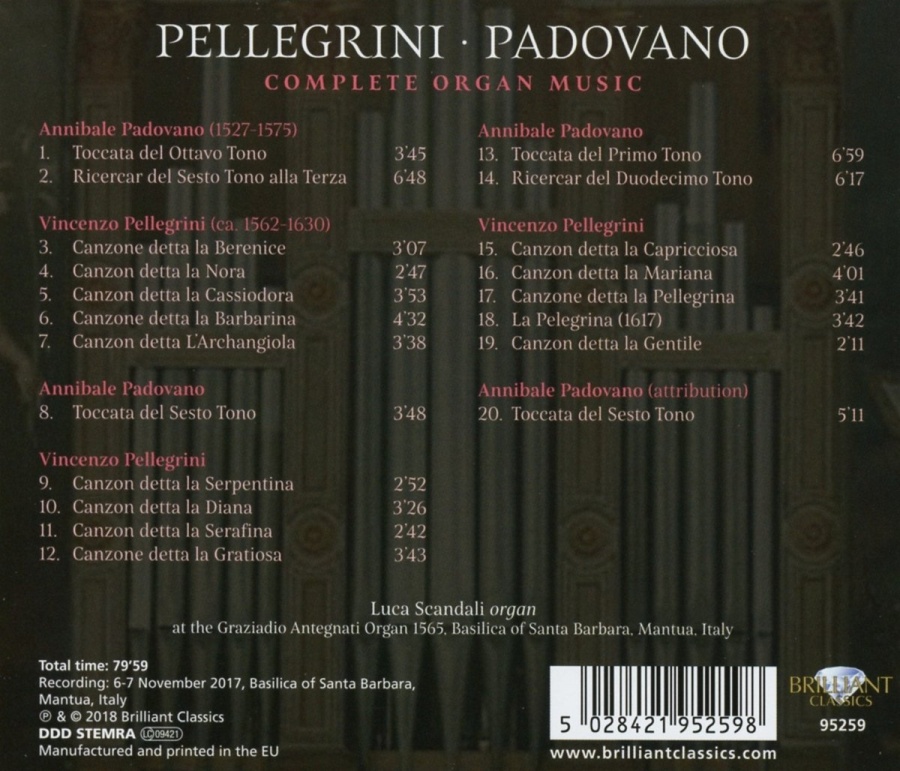Pellegrini / Padovano: Complete Organ Music - slide-1