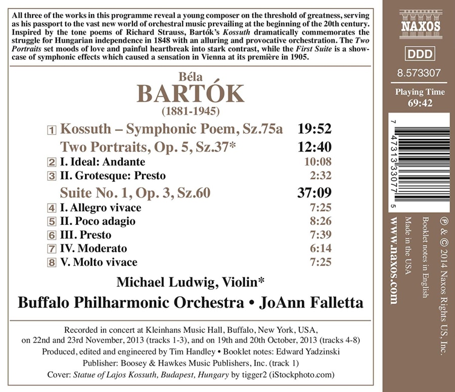 Bartok: Kossuth - Symphonic Poem; Two Portraits; Suite No. 1 - slide-1