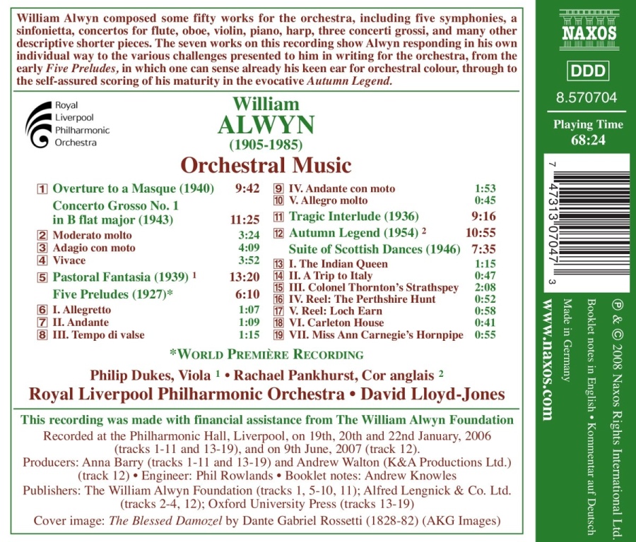 Alwyn: Orchestral Music - Concerto grossi - slide-1