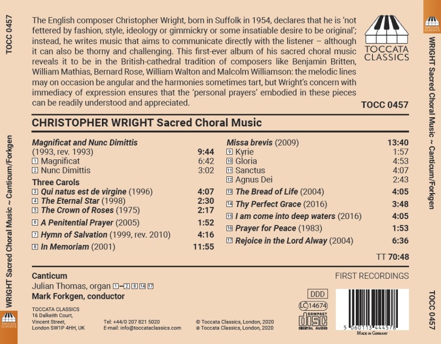 Wright: Sacred Choral Music - slide-1