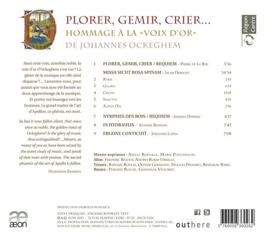 A musical tribute to Johannes Ockeghem († 1497) - Pierre la Rue,  Obrecht, Desprez, Busnoys, ... - slide-1