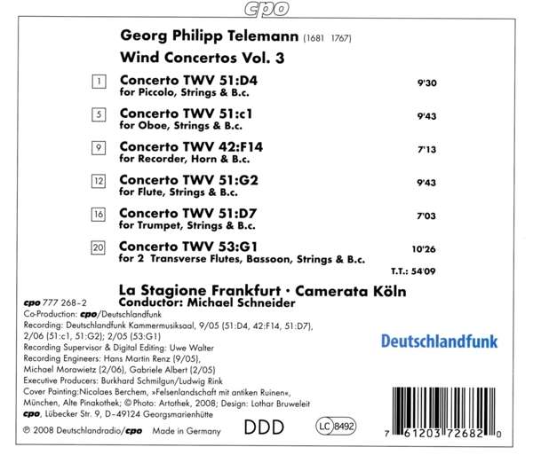 Telemann: Wind Concertos Vol. 3 - slide-1