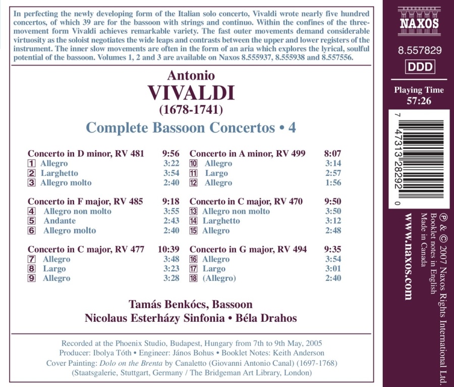 VIVALDI: Bassoon Concertos Vol. 4 - slide-1