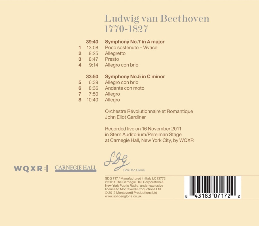 Beethoven: Symphonies 5 & 7, Live at Carnegie Hall New York City 2011 - slide-1