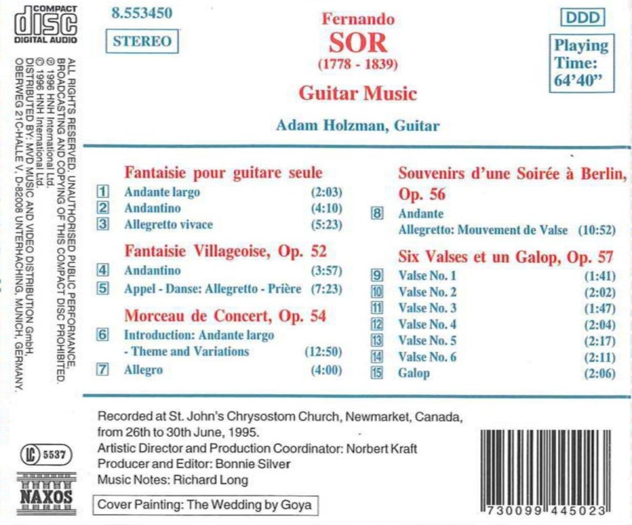 SOR: Morceau de Concert, 6 Valses, Op. 57, Fantaisie Villageoise, Op. 52 - slide-1