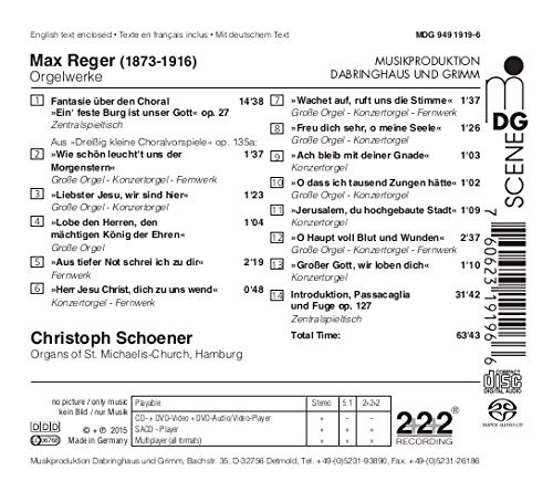 Reger: Organ Works - Choralfantasie; Introduktion, Passacaglia und Fuge - slide-1