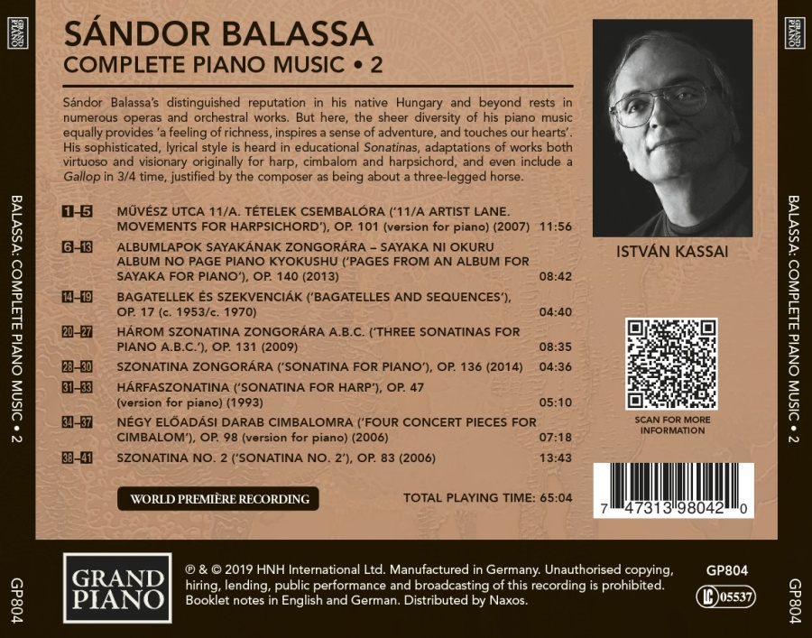 Balassa: Piano Music Vol. 2 - slide-1