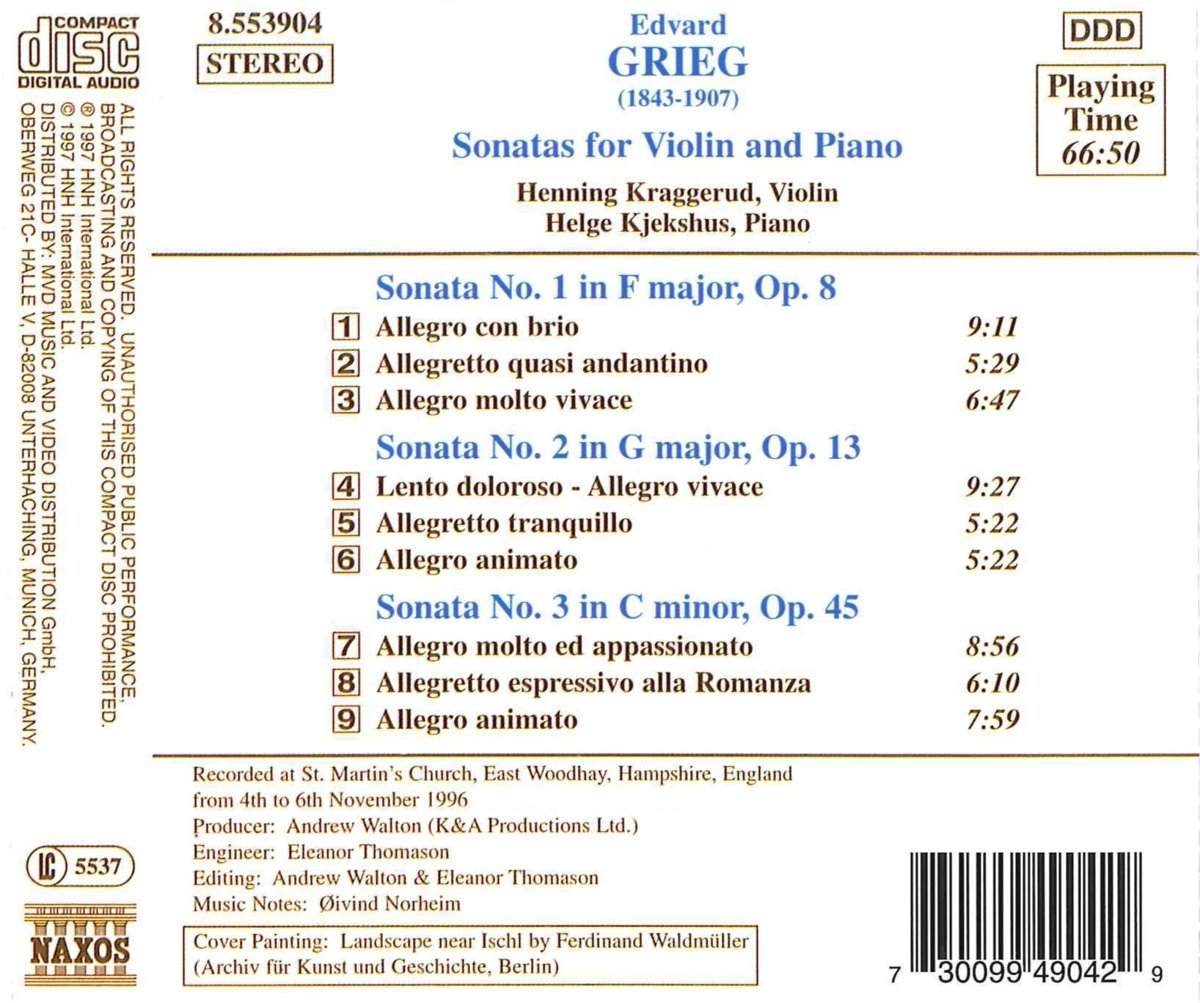 GRIEG: Violin Sonatas nos. 1 - 3 - slide-1