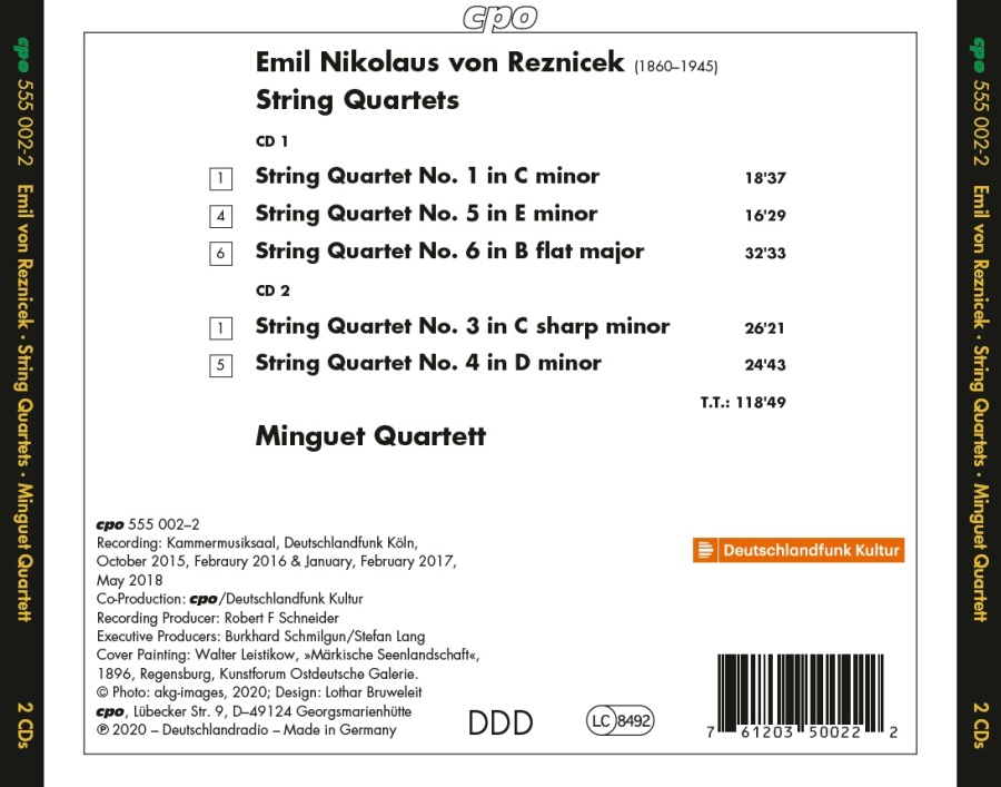 Reznicek: Five String Quartets - slide-1