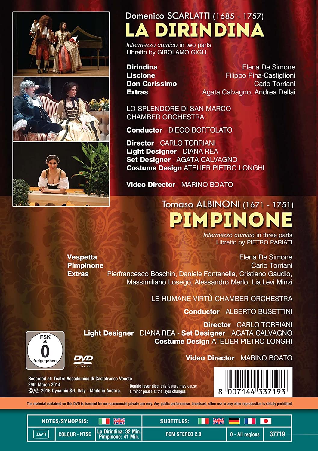 Scarlatti: La Dirindina Albinoni: Pimpinone - slide-1