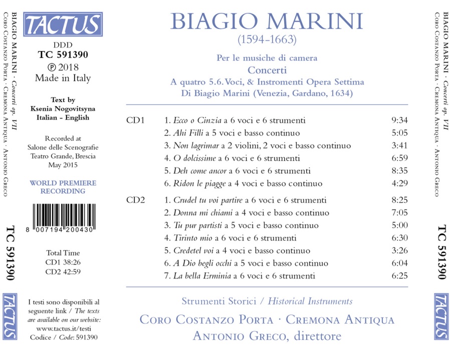 Marini: Concerti a 4, 5, 6 voci & Instromenti Op. 7 - slide-1
