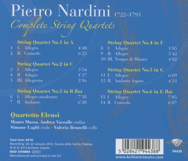 Nardini: Complete String Quartets - slide-1