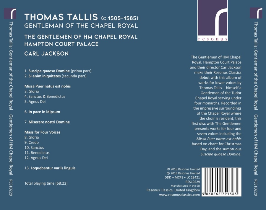 Tallis: Gentleman of the Chapel Royal - slide-1