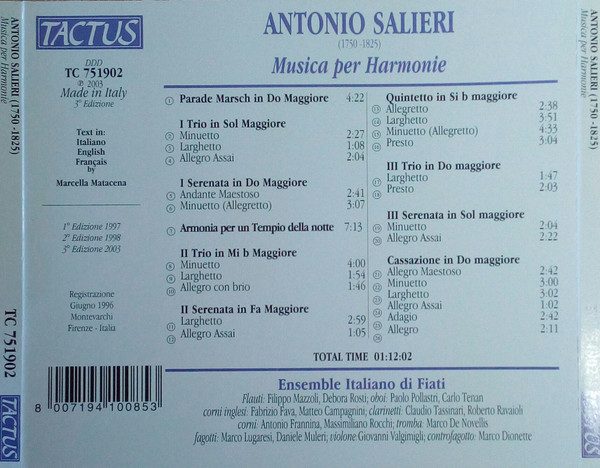 SALIERI: Musica per harmonie - slide-1