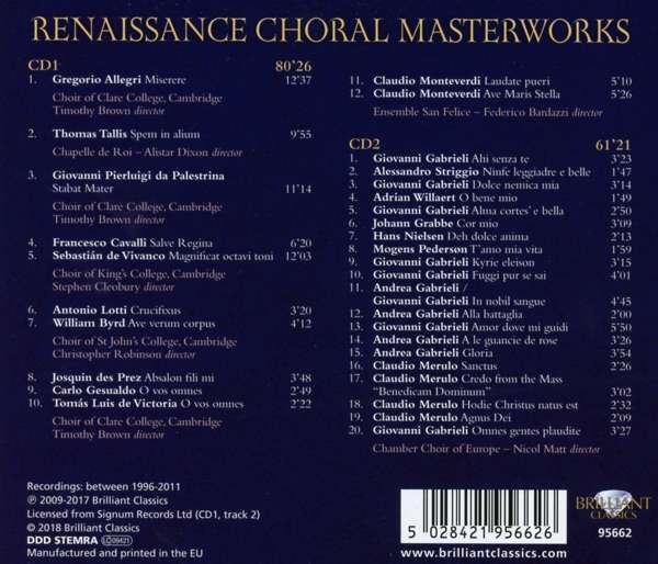 Renaissance Choral Masterworks - slide-1