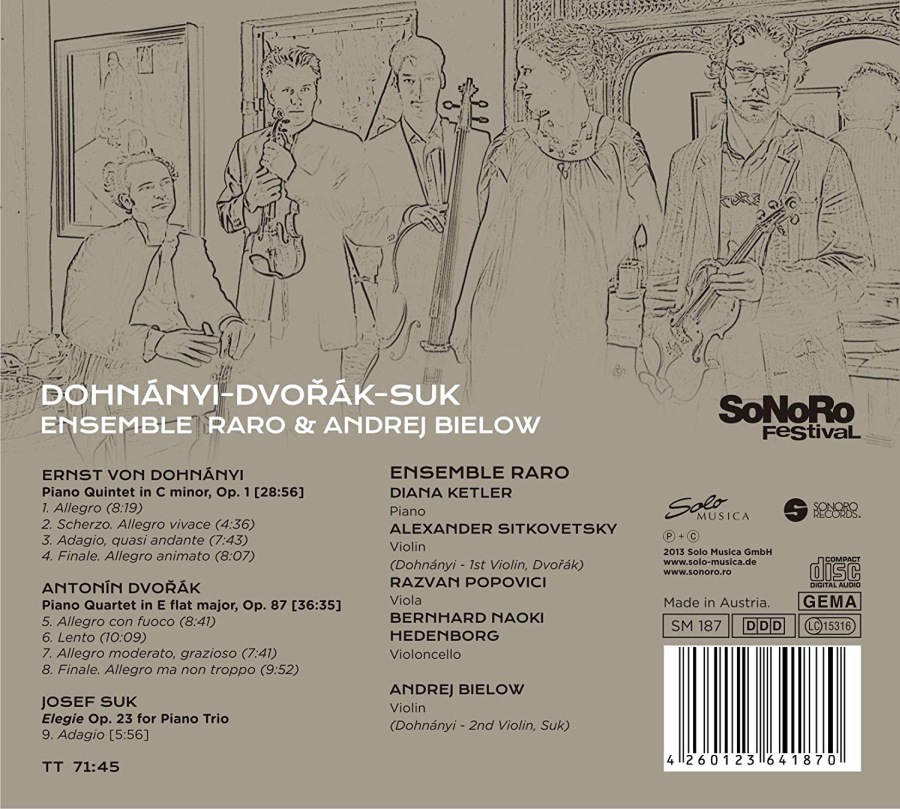 Dohnanyi & Dvorak: Piano Quintets, Suk: Elegie - slide-1
