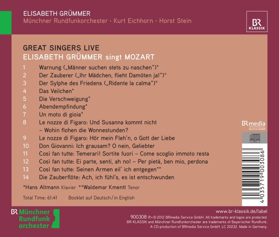 Great Singers Live - Elisabeth Grümmer, nagr. 1956, 1960 & 1962 - slide-1