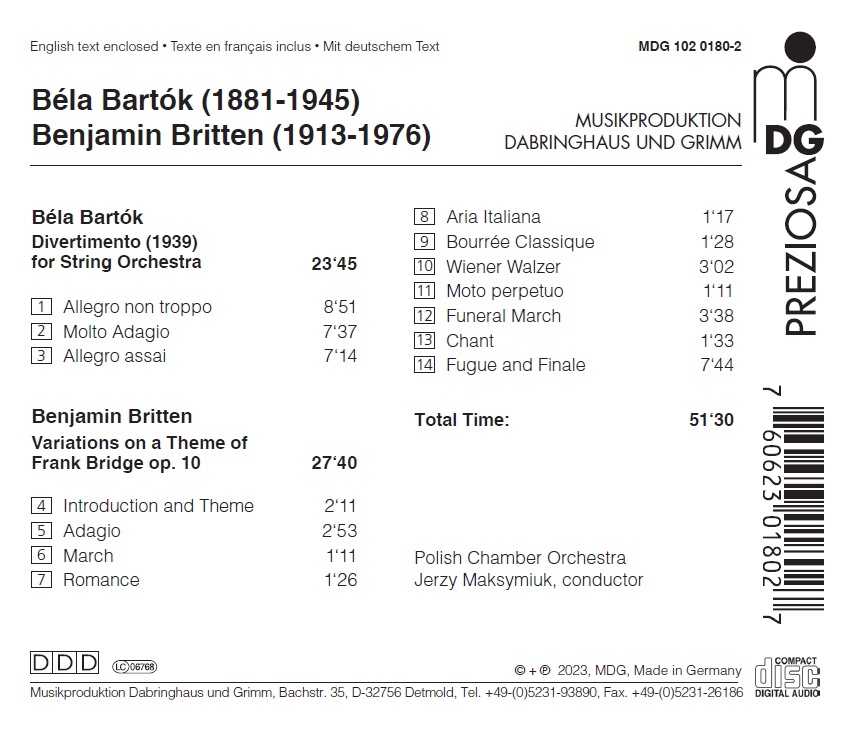 Bartók; Britten: Orchestral Works - slide-1